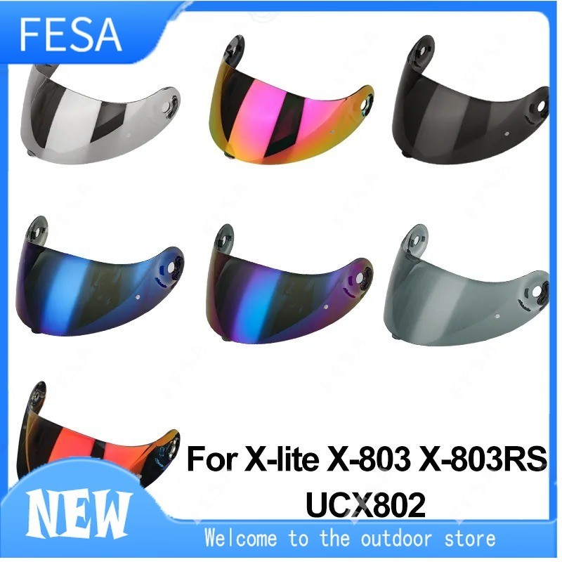 หมวกกันน็อครถจักรยานยนต์ Visor เลนส์สําหรับ X-lite X-803 X-803RS UCX802 กระจกป้องกันรังสียูวี Moto C