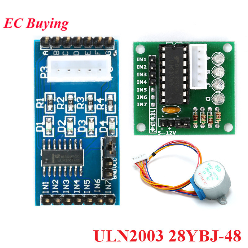 28byj-48 DC 5V 12V ลดขั้นตอนมอเตอร์ ULN2003 เกียร์ Stepper มอเตอร์ 4 เฟส Step มอเตอร์สําหรับ arduino