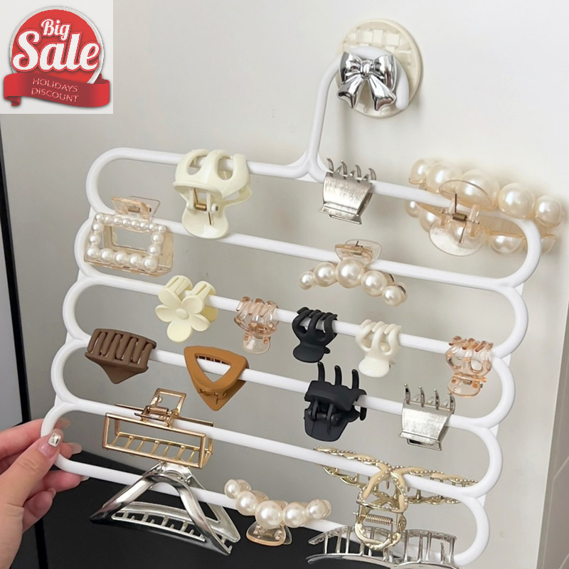 AF Hair Claw Storage Rack Organizer ความจุขนาดใหญ่ผู้ถือ Wall Hairpin แขวน Space al ชั้นเก็บของ A