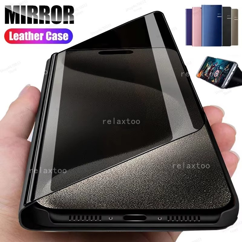 Samsunga06 SamsungA56 สมาร์ทกระจกหนังสําหรับ Samsung Galaxy A06 A16 A26 A56 A06S 56 A 06 A36 5G ขาตั