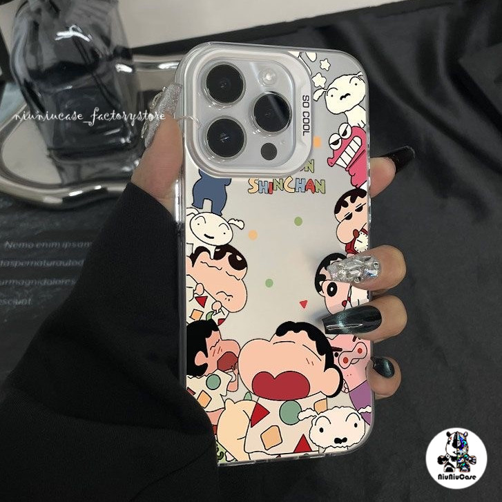 เคสโทรศัพท์มือถือ ลายการ์ตูนชินจัง สําหรับ iPhone 15 14 13 12 11 Pro Max X Xr Xs Max 7 8 Plus เคส ซิลิโคนนุ่ม TPU Case