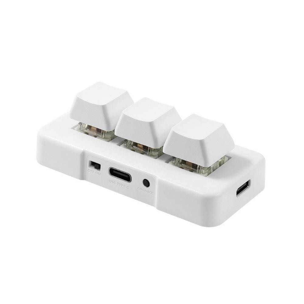 แป้นพิมพ์ WYJS, MK321U MK321G MK321BT คีย์บอร์ดแบบกําหนดเอง 3 ปุ่ม, สีดําสีขาว Mini USB + BT Dual-mode อุปกรณ์เสริมอิเล็กทรอนิกส์สําหรับสํานักงานเกมมัลติมีเดีย