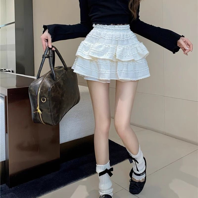 2-LAYER SHORT SKIRT*