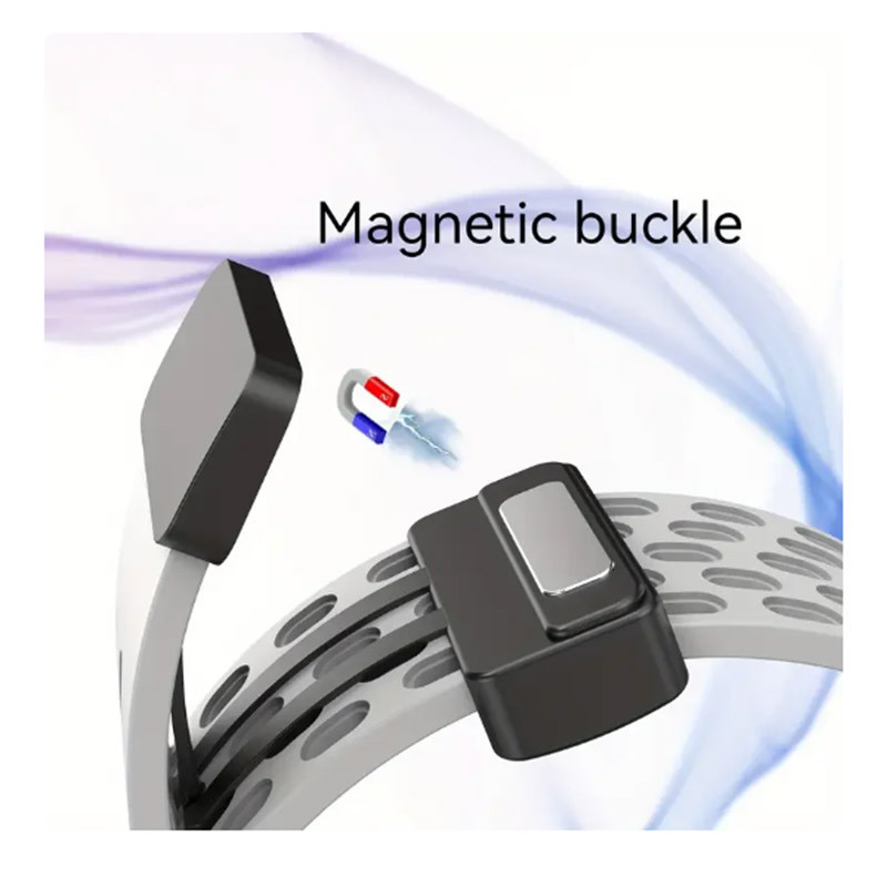 สายรัด + เชื่อมต่อพับหัวเข็มขัดแม่เหล็กหัวเข็มขัดซิลิโคนสําหรับ Huawei Watch Fit 3 /Fit 4 Pro