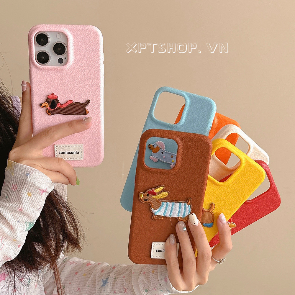 ป้ายปักหนังสุนัขเคสโทรศัพท์สําหรับiphone 16ProMax 16Pro 16Plus 15ProMax 14 13 12 11ProMaxคลุมทั้งหมดกันกระแทกป้องกันปลอกอ่อน
