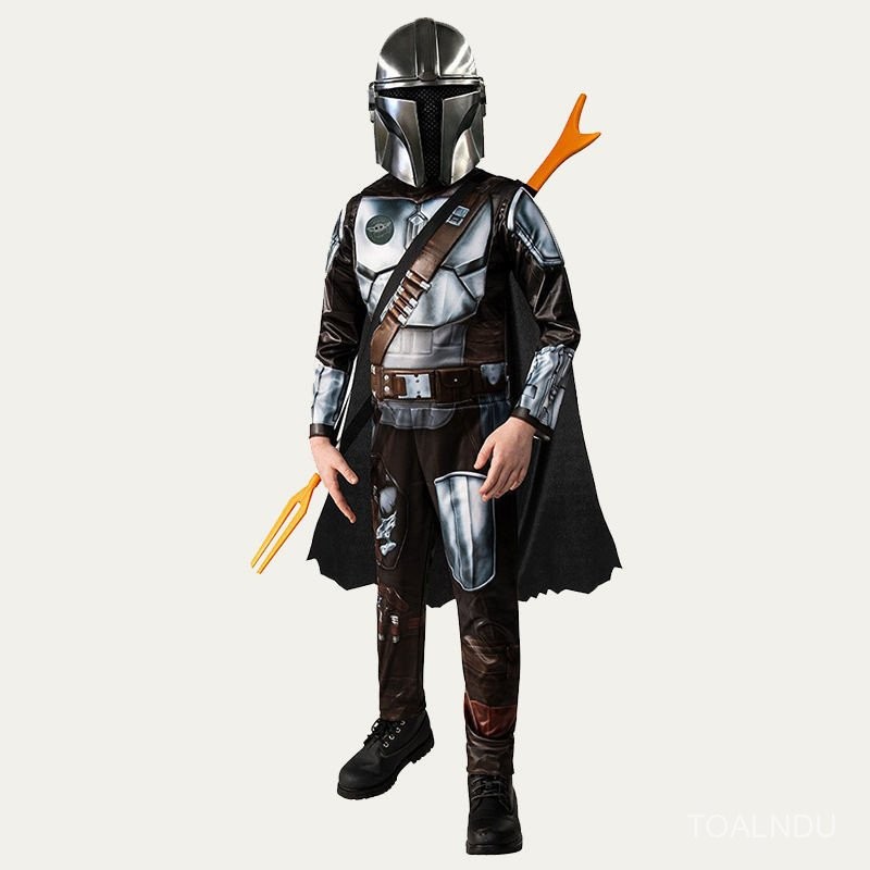Star Wars Costume Halloween Locos แสดง Galaxy เด็ก Bounty Hunter เสื้อผ้าคนชุดชิ้นเดียว Manda s0of