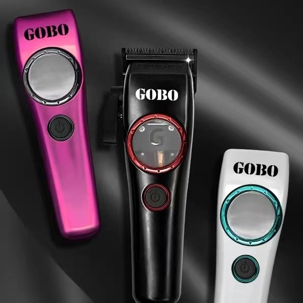GOBO ClipperUpgraded vector มอเตอร์ร้านทําผมมืออาชีพปัตตาเลี่ยนผมฝาครอบโลหะชาร์จ usb