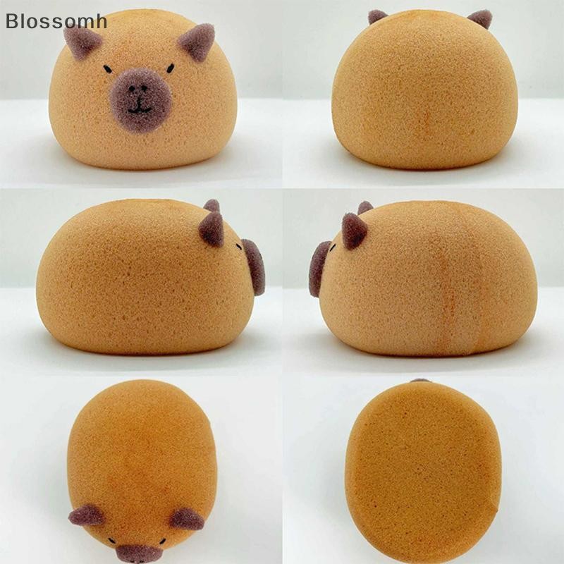 Blossomh Capybara ฟองน้ําอาบน้ําลูกบอลน่ารักการ์ตูนสัตว์เด็กแปรงอาบน้ําแปรงทําความสะอาดร่างกายฟองน้ําฟองอุปกรณ์ห้องน้ําใหม่