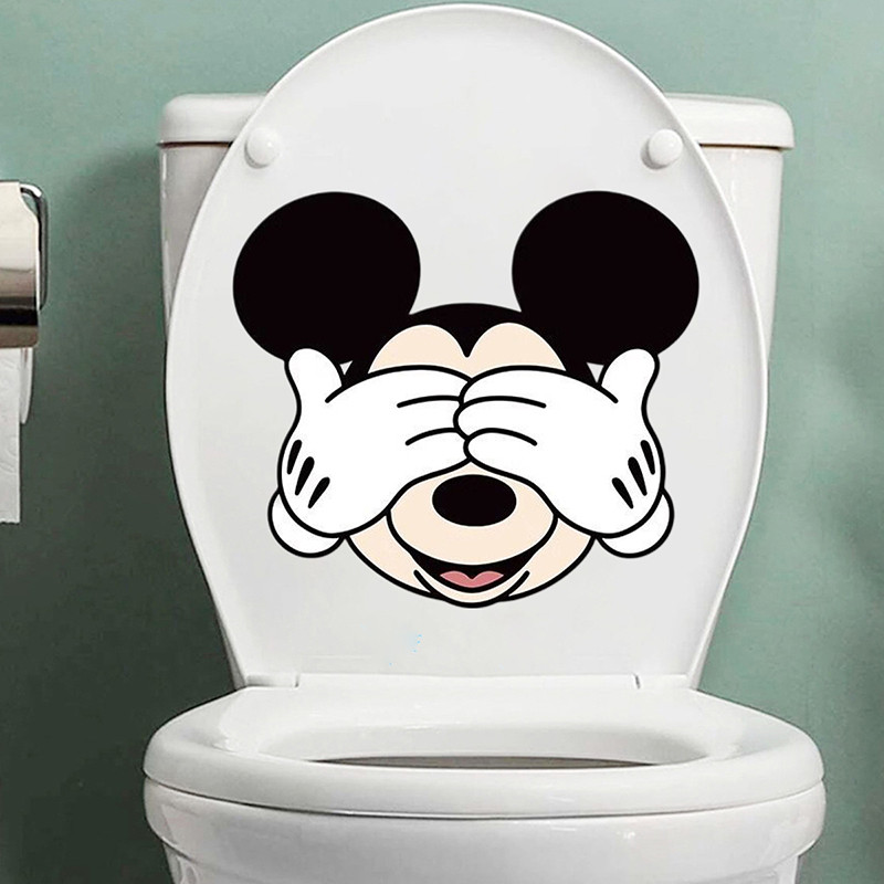 การ์ตูนเมาส์ห้องน้ําสติกเกอร์น่ารักมิกกี้ห้องน้ําปกสติกเกอร์ตกแต่งบ้าน - รูปที่ 3