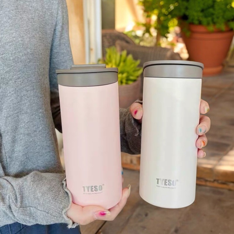 TYESO ขวดน้ำเก็บอุณหภูมิ 360ml และ 500ml สแตนเลส 304 พร้อมฝาปิดล็อคกันรั่ว มี 4 สี TS-8840 TS-8841 q