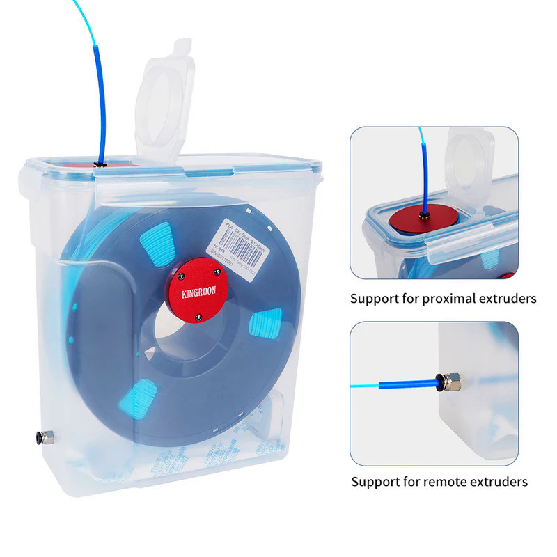 3D Printer Filament Box Kit Filament Dryer Box Filament Storage Holder for Dry TPU ABS PLA Filament 