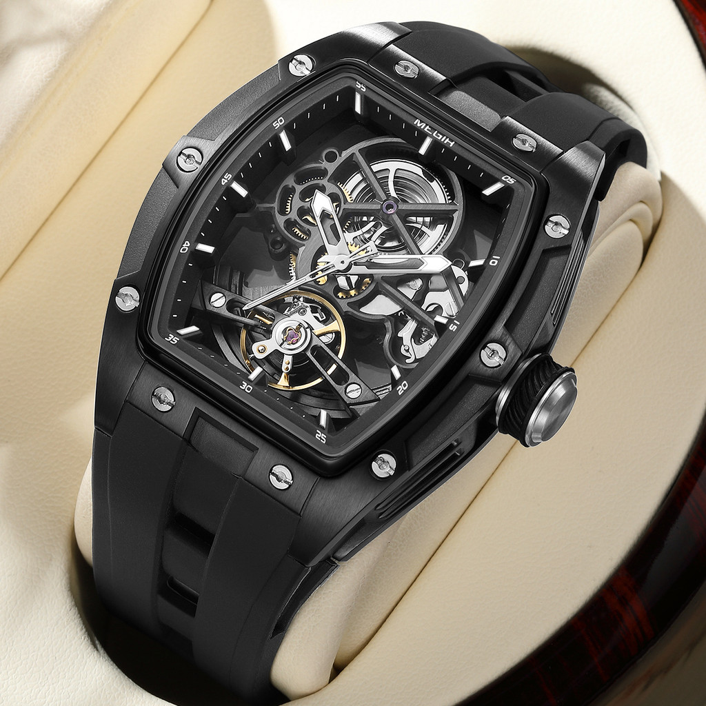 MEGIR 2242 สแตนเลสสตีลอัตโนมัติ Hollow Flywheel Mechanical Luminous กันน้ํานาฬิกาผู้ชาย 2024 ส่วนใหญ่