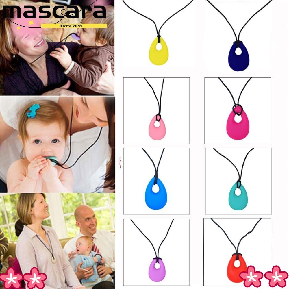 JONY1 สร้อยคอเคี้ยวหนึบเด็ก Teardrop Soother สร้อยคอกัดของเล่นสําหรับทารกแรกเกิด Anti ออทิสติก ADHD