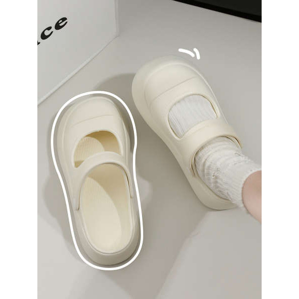 posee posee รองเท้า รองเท้าถ้ํา, ผู้หญิงฤดูร้อนสวมใส่พื้นหนา, รองเท้าแตะกันลื่น, ฤดูร้อนสองสวมใส่, ร