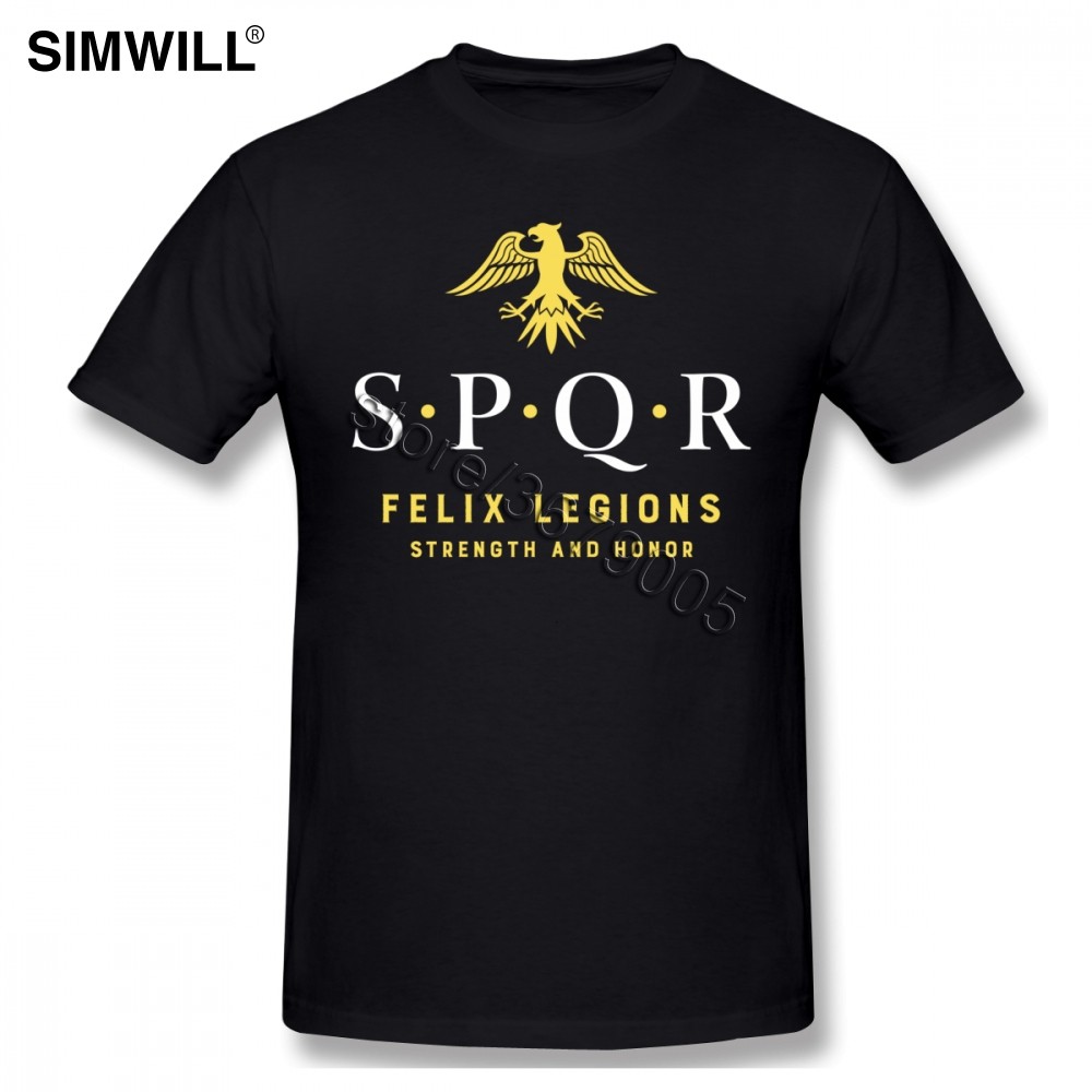 SPQR Roman Empire Army Tees ผู้ชายลําลองแขนสั้น Eco Cotton T เสื้อ O-คอ Byzantine Eagle T เสื้อ Plus