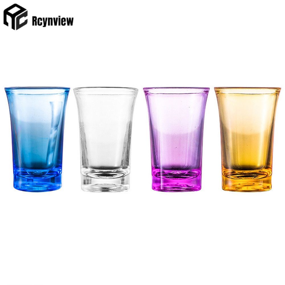 แก้วพลาสติกสีสร้างสรรค์ถ้วยสุราพลาสติก Bold Bar Club Tumbler เหล้างานแต่งงานแก้วไวน์ค็อกเทล Pint Vodka Cup [COD]