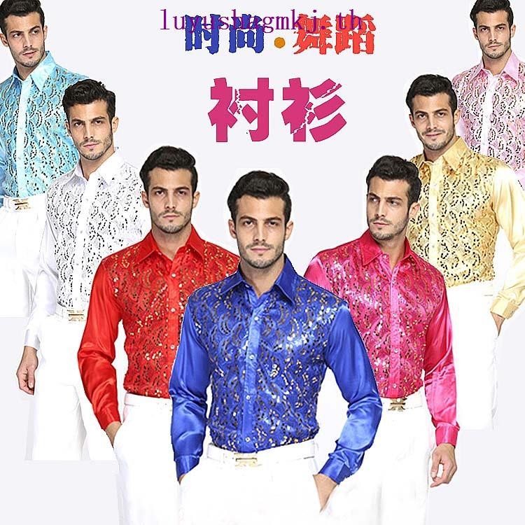 [CUI] เสื้อเชิ้ตลําลอง แขนยาว คอปก ประดับเลื่อม หรูหรา กระดุมแถวเดียว เข้ารูป ใส่ไปเวที งานแต่งงาน สําหรับผู้ชาย