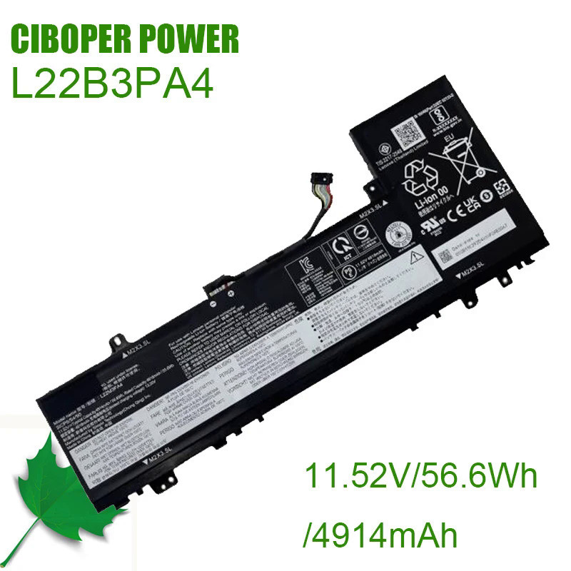 CP Laptop Battery L22B3PA4 11.52V/56.6Wh/4914mAh For F​or XIAOXIN 16 IAH8/16 IRL8 /14 IAH8/14 IRL8 2