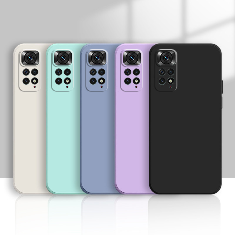 เคส Redmi NOTE 11 NOTE 11S เคสโทรศัพท์ซิลิโคนอ่อนนุ่มครอบคลุมอย่างเต็มที่สีฟ้าสีเขียวสีดําสีม่วงสีขาวเคสป้องกันโทรศัพท์ VNX1