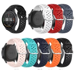 สายนาฬิกาXiaomi Watch s1 s1pro s1active s2 s3 s4 color2ชิลิโคนลายรูHuawei Gt1GT2GT3GT4สาย20mm22mm