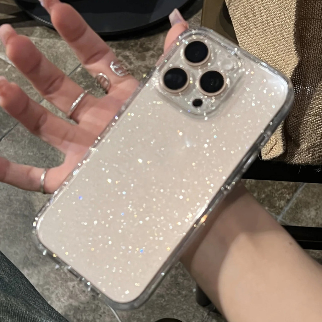 เคสโทรศัพท์มือถือ เคสใสกากเพชร สำหรับiPhone 15 14 Promax 16 pro max เคสไอโฟน11 13 12 14 15 XR X XS 7 plus เคสใสกันกระแทก