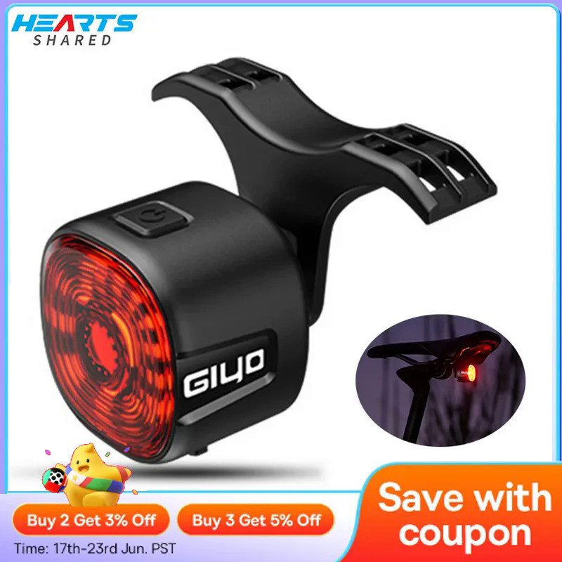 USB Rechargeable Bike Light Bike Rear Light Bike Taillight Rear Bicycle Light Bicycle Smart Auto Bra