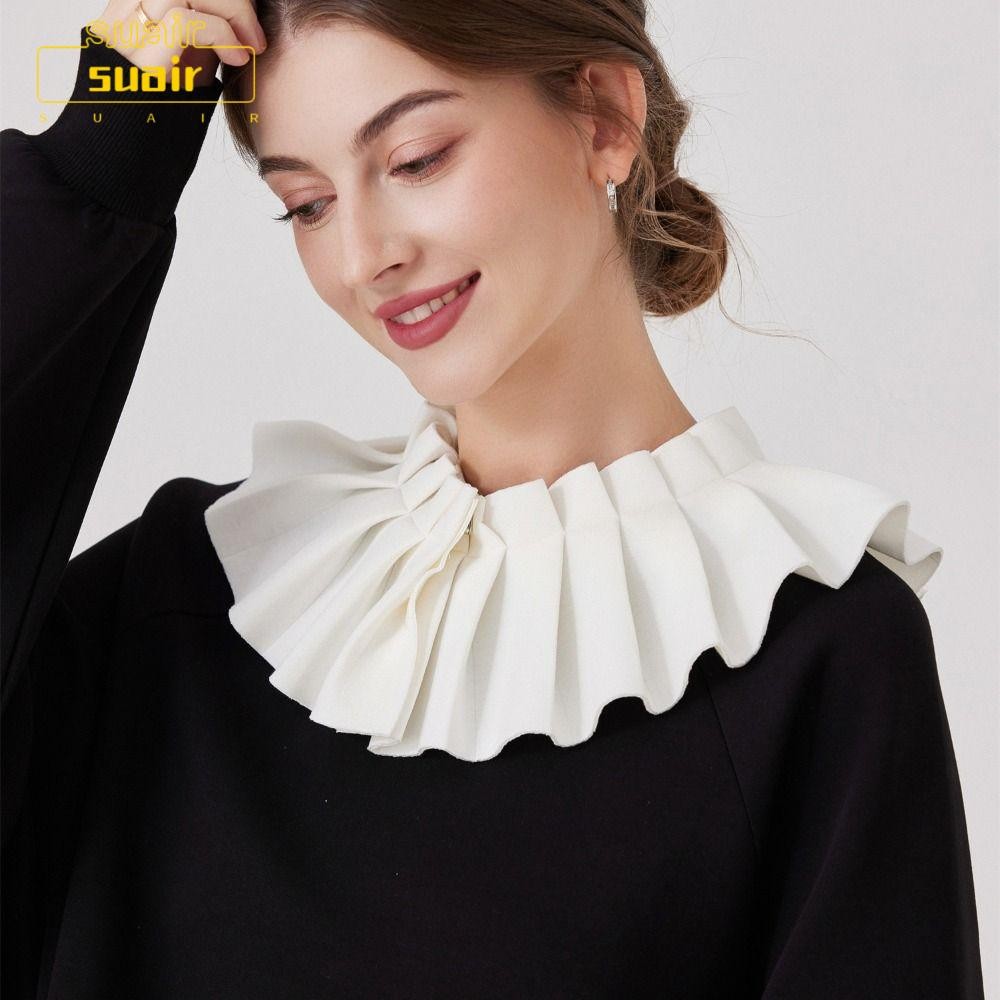 Suair ปกปกปลอม,เสื้อปกเสื้อเชิ้ตวินเทจ,เสื้อผ้าที่ถอดออกได้ตกแต่งผู้หญิงด้านบน Neckwear Ties