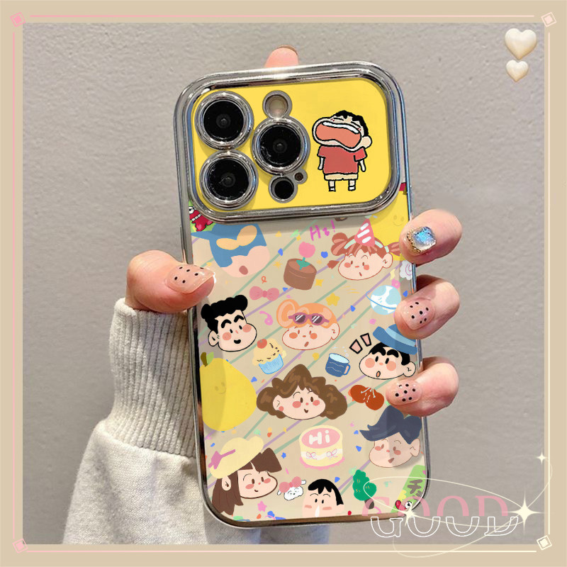 GOOD ส่งจากไทย เคสโทรศัพท์มือถือนิ่ม เคสไอโฟน กันกระแทก สําหรับ iPhone 15 14 13 12 11 Promax 7 8Plus XR XSMax Shin-chan