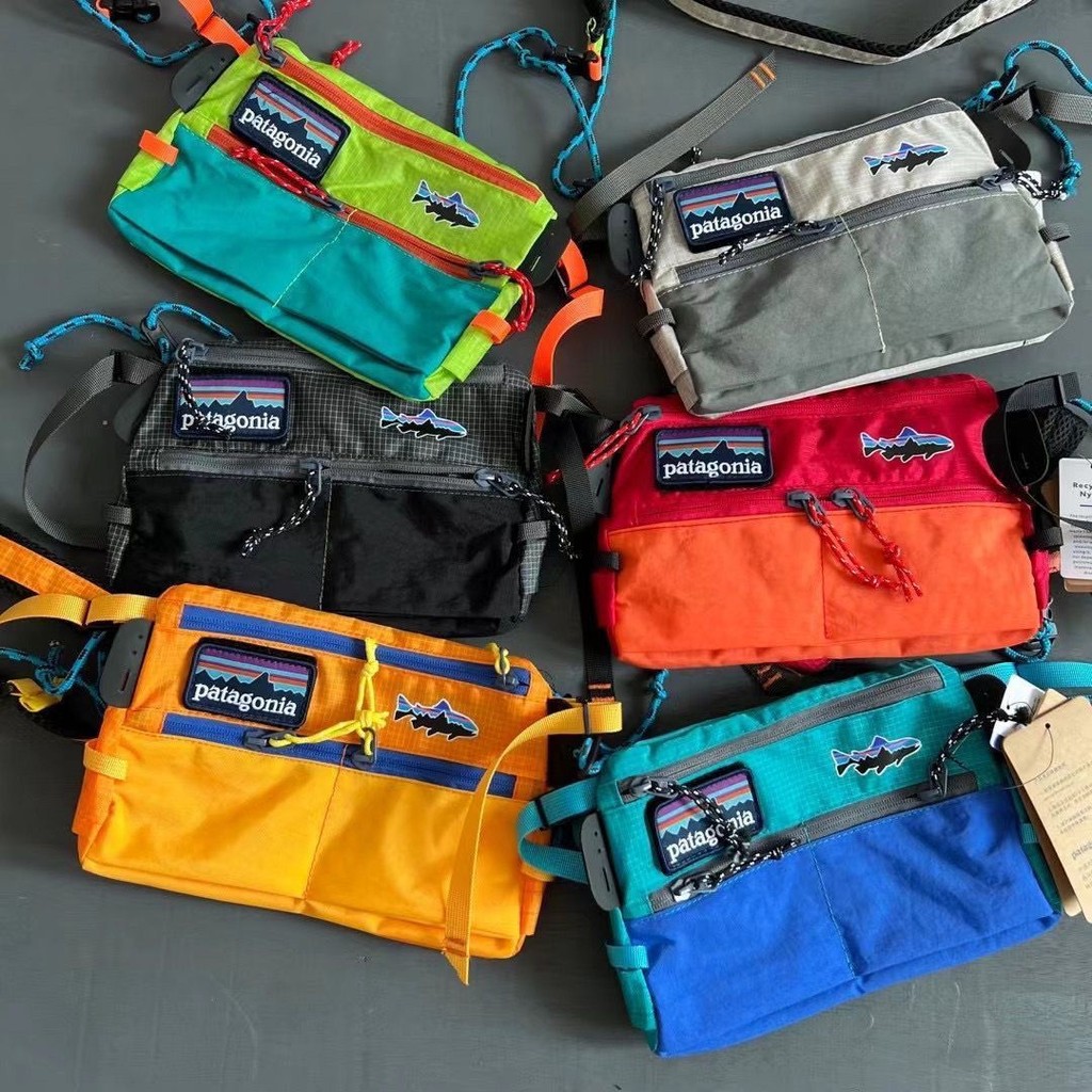 Patagonia Patagonia กระเป๋าสะพายไหล่ลําลองผู้ชายกระเป๋า Messenger ฟังก์ชั่นกีฬากันน้ําบินกระเป๋าปลา