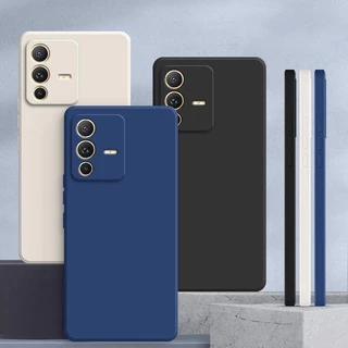 เคส Vivo V23 5G สีทึบ Vivo V23 เคสซิลิโคนป้องกันการตกสีธรรมดาเรียบง่าย YT