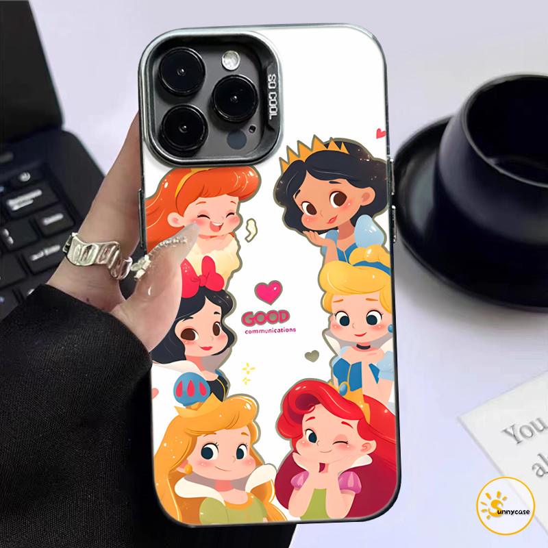 เคสนิ่ม IMD ชุบลายเจ้าหญิงสุดน่ารัก เข้ากันได้กับ VIVO Y22 Y17s Y20 Y16 Y21 Y12i Y15 Y21s Y12 Y11s Y36 Y27 Y35 Y20A Y30
