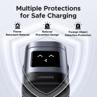 Ugreen Uno แท่นชาร์จไร้สายแม่เหล็ก 2 in 1 Magnetic Wireless Charger 25W Max Qi2 15W Max รุ่น 45775