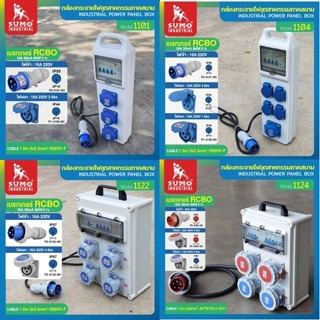 กล่องกระจายไฟ ตู้ไฟสนาม เบรกเกอร์เซฟตี้คัท RCBO 16A ป้องกันไ…