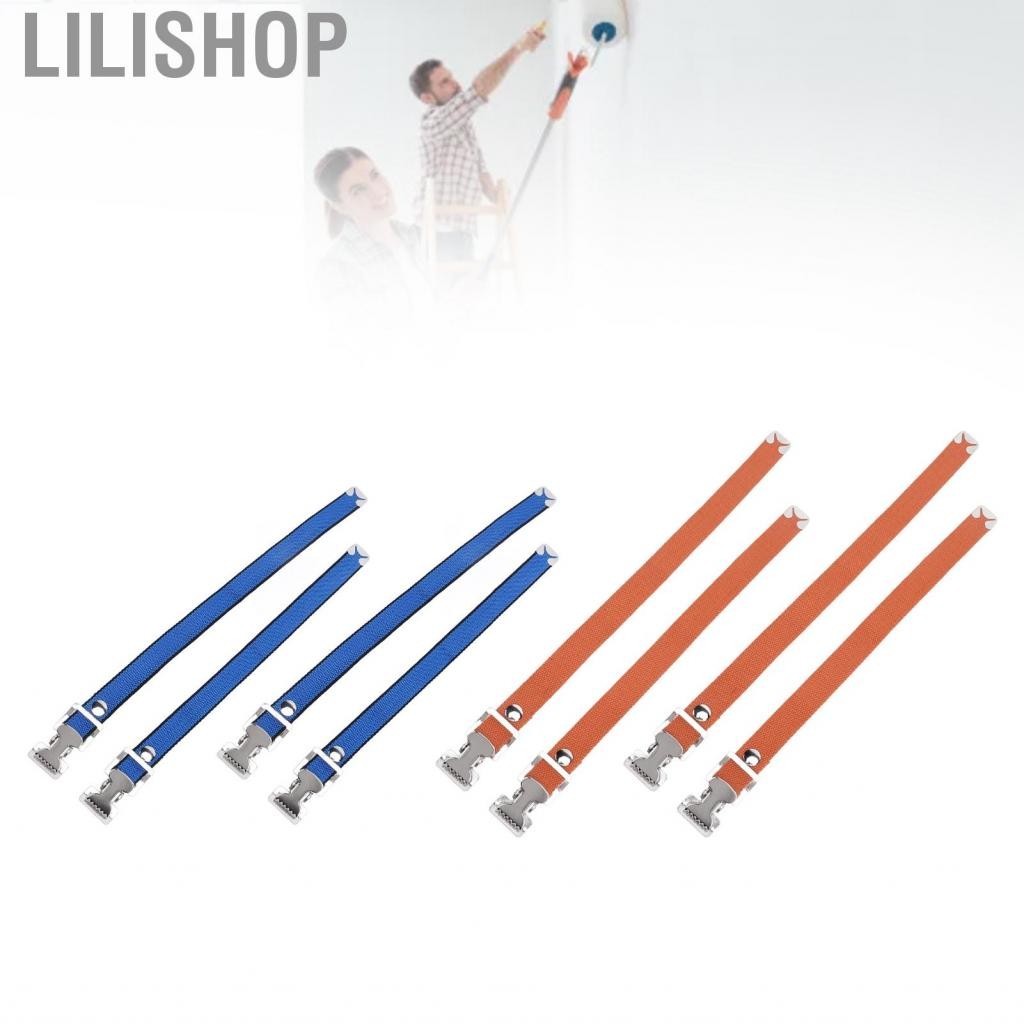 Lilishop Drywall Stilts Straps Stilt Leg สะดวกติดตั้งง่าย ทนต่อการขัดถูแบบปรับได้ 4 ชิ้นสำหรับการแสด