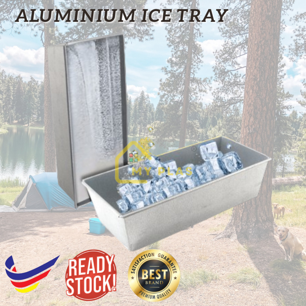 Aluminium Ice Cube Box Tray ถาดลับน้ําแข็ง Ais Takung Beku Ais Bekas Simpan Ais Ais