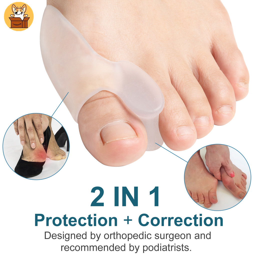 Am-az1 คู่ Hallux Valgus Corrector Big Toe Separator, Foot Health Care สําหรับ Overlopping Toes