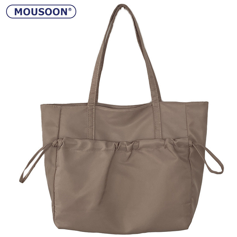 Mousoon Student Class Canvas Tote Bag Womens Simple New Waterproof Large Capacity Work Commuter Portable Shoulder Bag