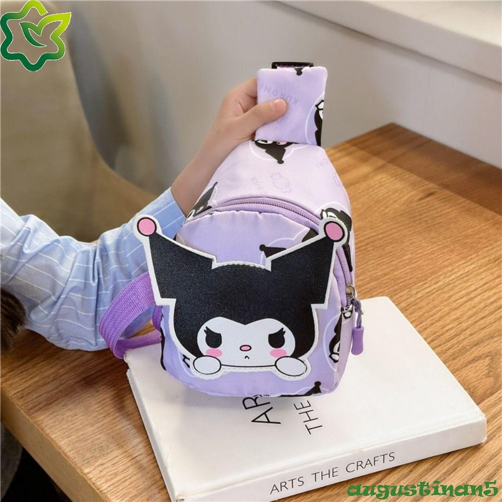 Augustinan MyMelody กระเป๋าเป้สะพายหลัง, Pochacco การ์ตูน Kuromi Plush Crossbody กระเป๋า, ของขวัญกระเป๋าเหรียญ KT Cat กระเป๋าเก็บโทรศัพท์ตุ๊กตากระเป๋ากลางแจ้ง