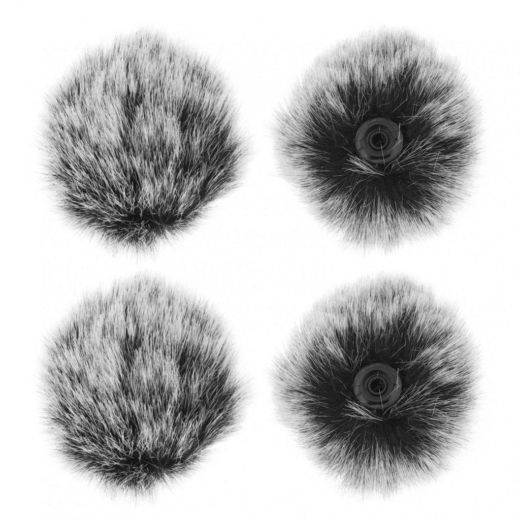 4 ชิ้นสีเทา Furry Pop Filter ไมโครโฟน Pop Fit สําหรับ DJI MIC เครื่องส่งสัญญาณ (TX), ฝาครอบไมโครโฟนไร้สาย