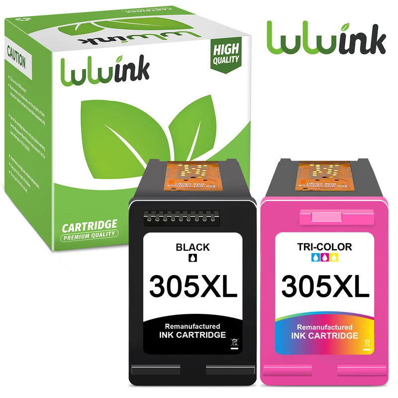LULU INK 305XL Ink cartridge Compatible for HP 305 for HP 305XL For Envy 6000 6032 6075 Envy Pro 640