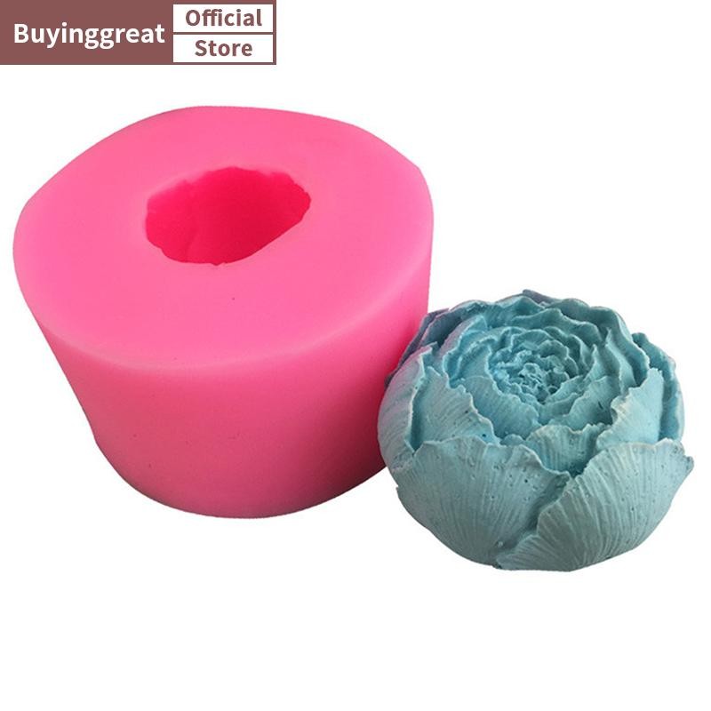 Tst ใหม่ดอกไม้ Peony ดอกไม้แม่พิมพ์ซิลิโคนช็อกโกแลตพลิกน้ําตาลเบเกอรี่แม่พิมพ์ DIY สบู่แม่พิมพ์ SG
