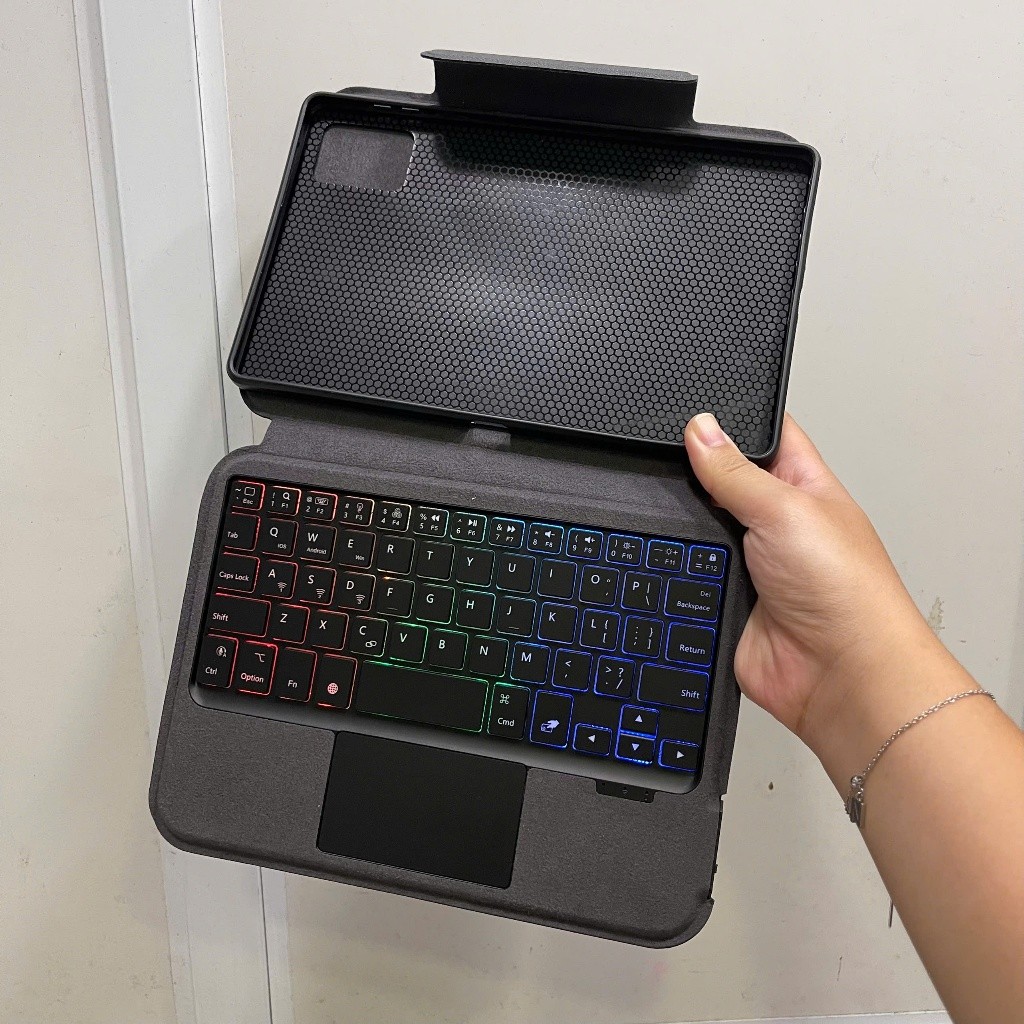 ฝาครอบคีย์บอร์ดอัจฉริยะ Keybroad พร้อมทัชแพด ที่วาง ไฟ LED สําหรับ Lenovo Legion Y700 2023