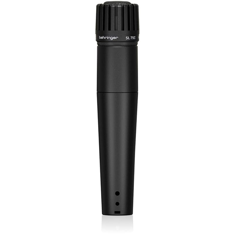 Behringer Dynamic Microphone with Cardioid Pattern and Carrying Case, Stand Adapter - SL 75C Black