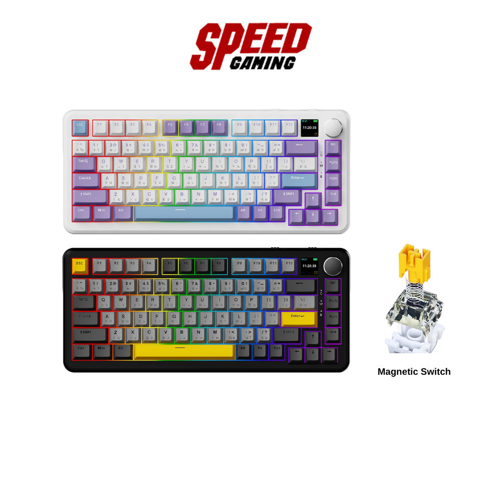 AJAZZ AK820MAX LCD WIRELESS (Mountain Mist / Starry Night) (MAGNETIC SWITCH) KEYBOARD (คีย์บอร์ด) | 
