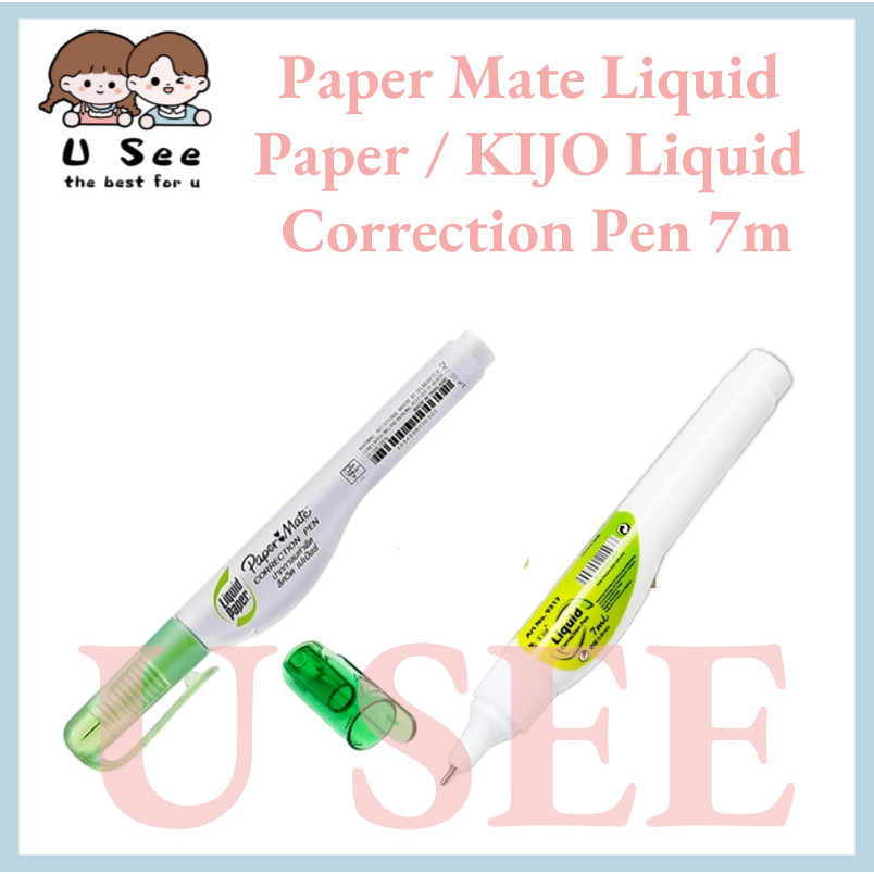 Paper Mate Liquid Paper / KIJO Liquid Correction Pen 7ml Liquid Paper Correction Pen