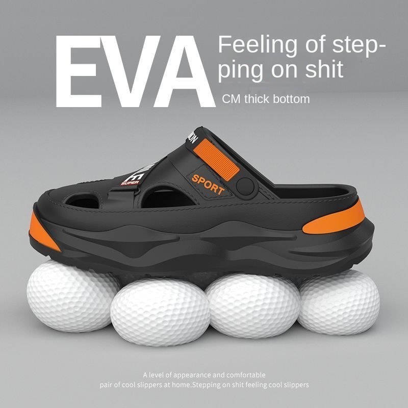 คุณภาพสูงรองเท้าแตะผู้ชาย 5.0 ซม.EVA Hole รองเท้าอินเทรนด์กลางแจ้ง Breathable Non-Stinky ฟุตสวมใส่กีฬา St