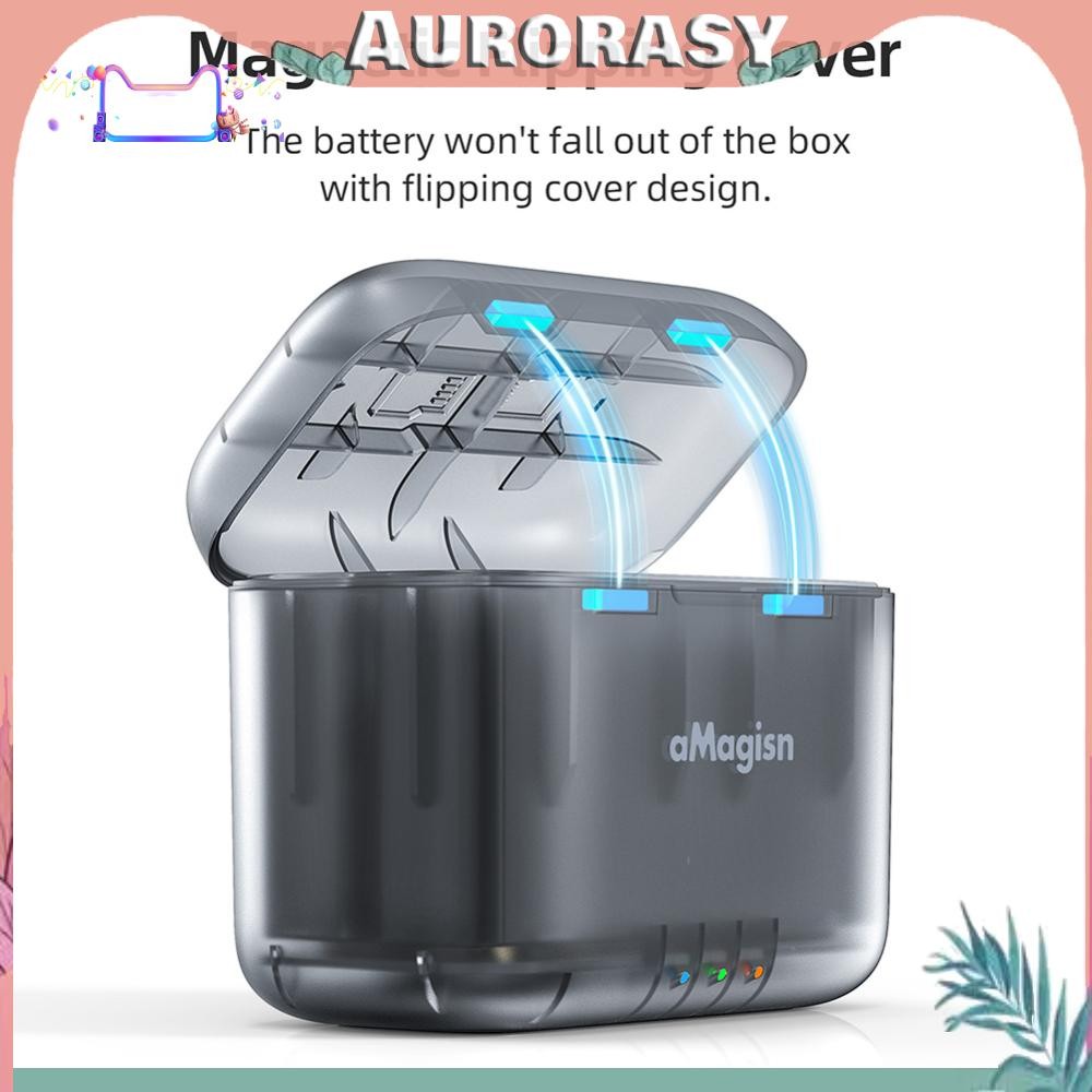 เครื่องชาร์จแบตเตอรี่ 2 ช่อง Fast Charger Hub กล่องเก็บแบตเตอรี่สําหรับ Insta360 X4
