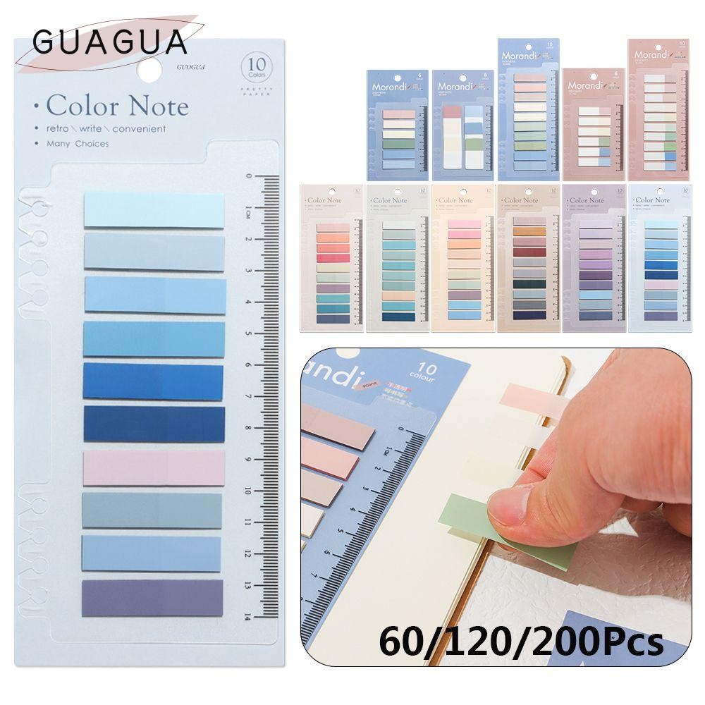 Guogua 60/120/200pcs Memo Pad เครื่องเขียน Novelty Index Flags Tab Strip อุปกรณ์สํานักงานบุ๊คมาร์ค Paster สติกเกอร์