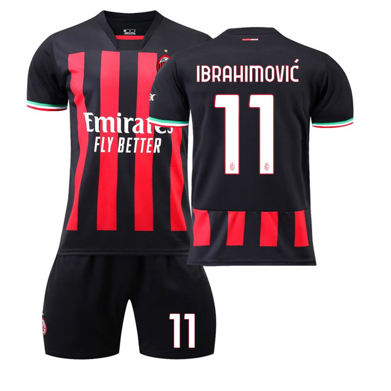 เสื้อฟุตบอล เบอร์ 2223ac Milan Home Jersey No. 11 อีวุย 22 กาก้า ฟุตบอลย์สูทผู้ใหญ่เด็กการฝึกอบรมย์