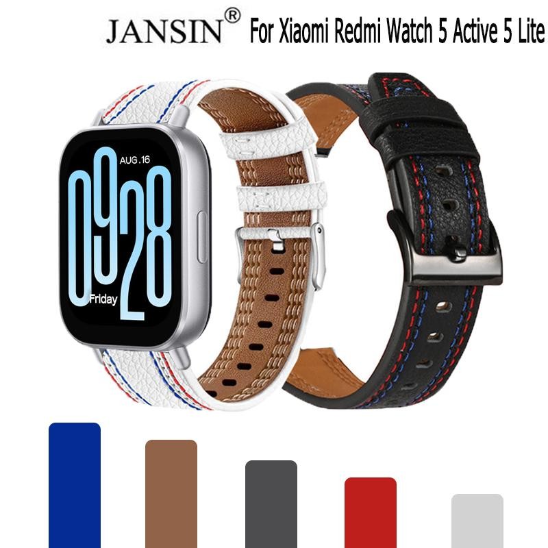 สาย สายหนัง สำหรับ Xiaomi Redmi Watch 5 Lite สาย แบบ หนัง Xiaomi Redmi Watch 5 Active